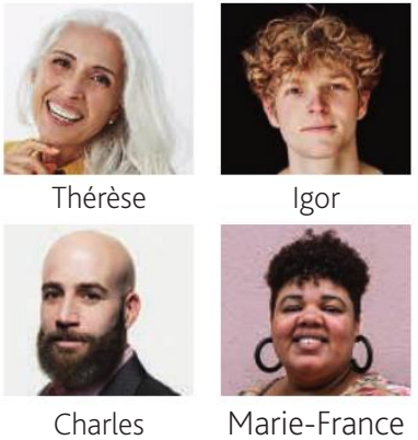 Thérèse, Igor, Charles, Marie-France